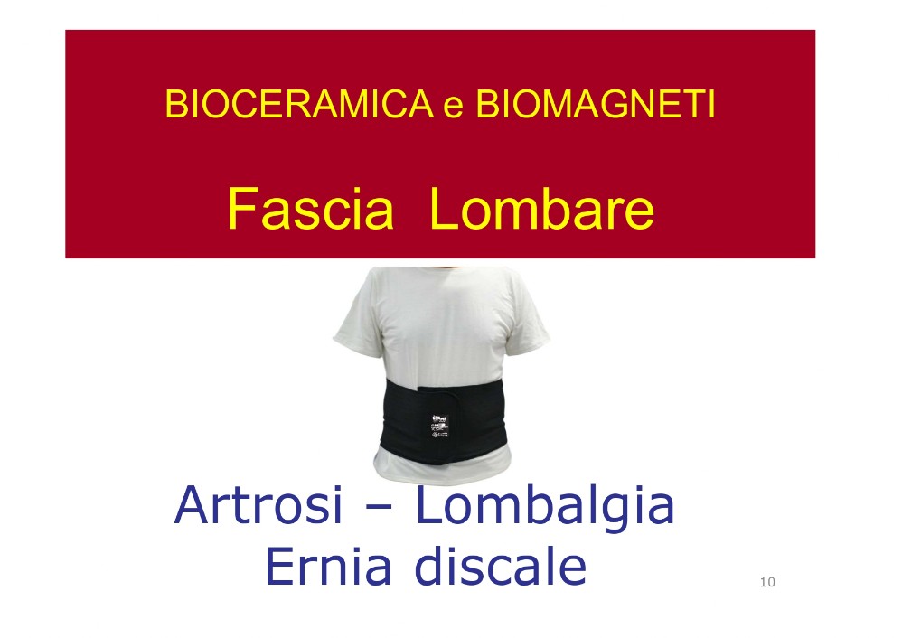 Facia Lombare per artrosi Fascia lombare in bioceramica