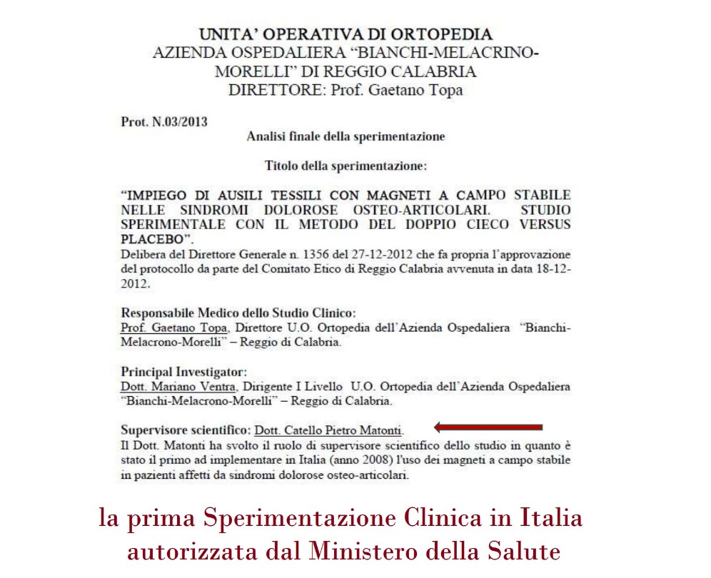 sperimentazione clinica magnetoterapia a campo stabile sperimentazione magnetoterapia